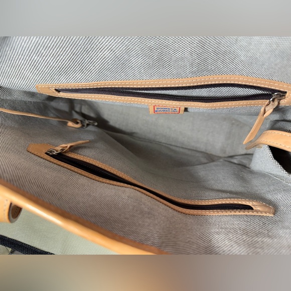 DOONEY & BOURKE Signature Logo Fabric Tote Light Blue H909C Approx 13”L x11.75”H - Picture 8 of 16